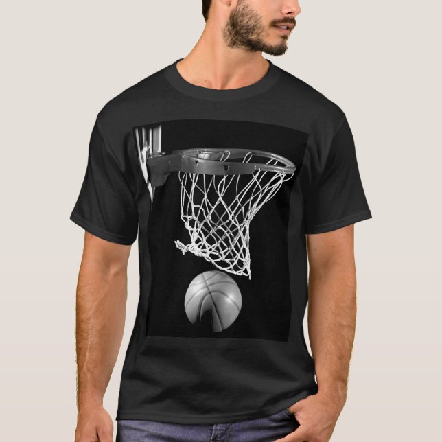 Black & White Basketball T-Shirt (Front)