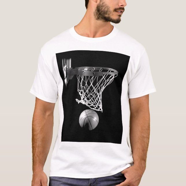 Black & White Basketball T-Shirt (Front)