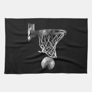 Black & White Basketball Tea Towel