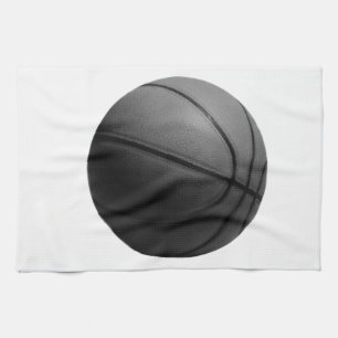Black & White Basketball Tea Towel