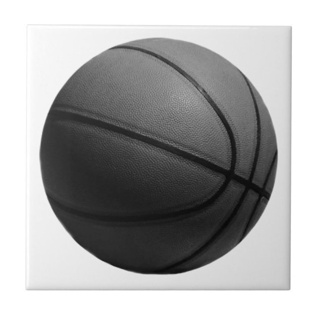 Black & White Basketball Tile (Front)