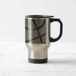 Black & White Basketball Travel Mug