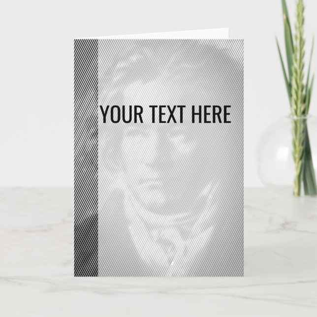 Black White Beethoven Portrait Announcement (Front)