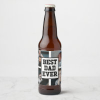 Black White Best Dad Ever Custom Photo Picture