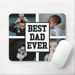 Black White Best Dad Ever Custom Photo Picture Mouse Mat<br><div class="desc">This is a Black White Best Dad Ever Custom Photo Picture Mouse Pad!</div>