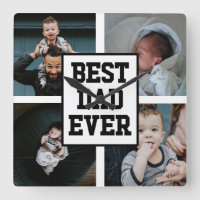Black White Best Dad Ever Custom Photo Picture