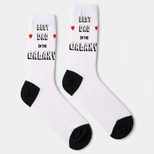 Black White Best Dad In The Galaxy Socks