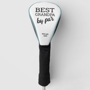 Black White Best Grandpa by par Personalized Golf Head Cover