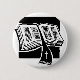 Black & White-bible-art design 6 Cm Round Badge
