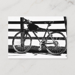 ©Black & White Bicycle at Sea Business Card