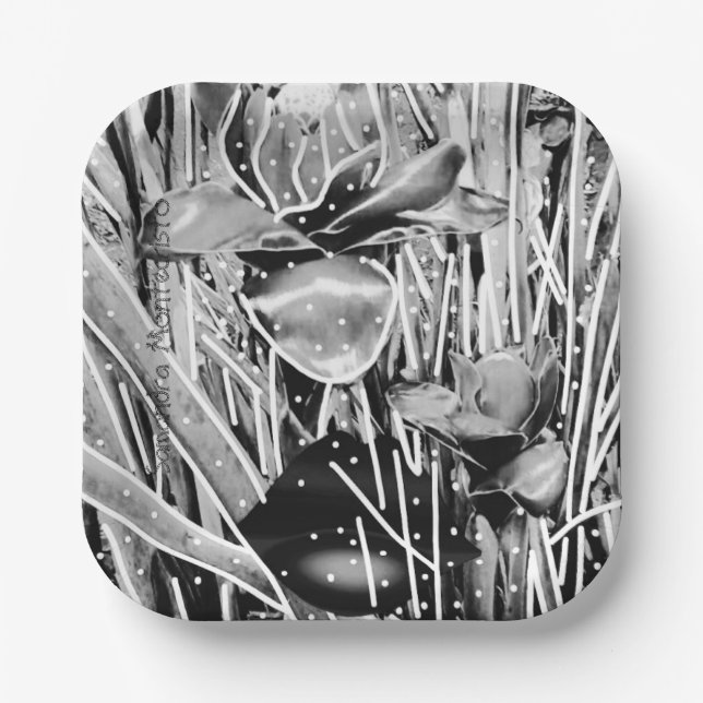 Black&White Birthday Unforgettable Paper Plate #1 (Front)