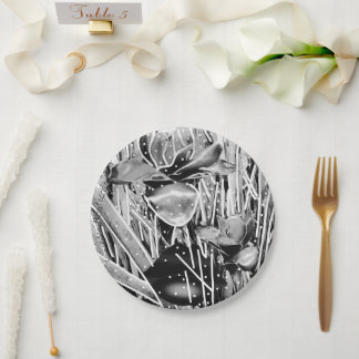 Black&White Birthday Unforgettable Paper Plate #2