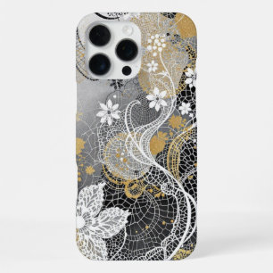 Black & White Bloom Protector iPhone 16 Pro Max Case