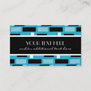 Black, White & Blue Business Card