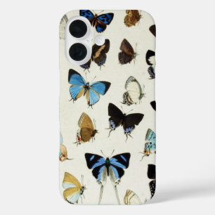 BLACK WHITE BLUE  BUTTERFLIES Beauty Nature Lover iPhone 16 Case