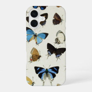 BLACK WHITE BLUE BUTTERFLIES Beauty Nature Lover iPhone 16 Case