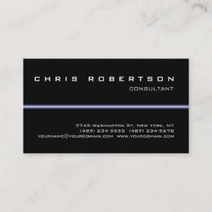Black White Blue Light Attractive Business Card