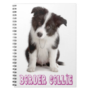 Black & White Border Collie Puppy Dog Journal