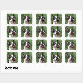 Black & White Boston Terrier Puppy Dog Sticker (Sheet)
