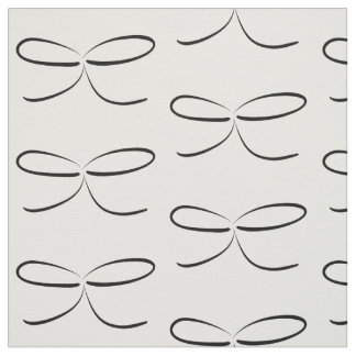 Black & White Bow Fabric