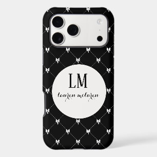 Black & White Bow Monogram
