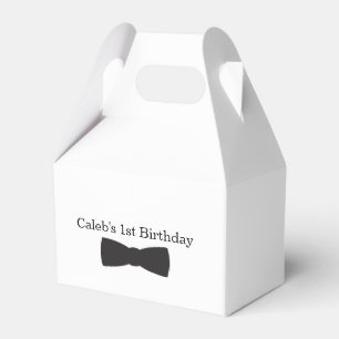 Black & White Bow Tie Tuxedo Boys Party Favour Box