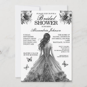 Black & White Bridal Shower Invitations