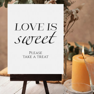 Black & White Bridal Shower Love Is Sweet Sign