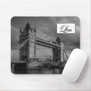 Black White Brooklyn Bridge New York Night Mouse Mat