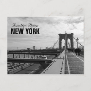 Black White Brooklyn Bridge - NY New York nr 1 Postcard