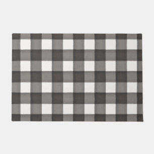 Black & white Buffalo Check doormat for Layering