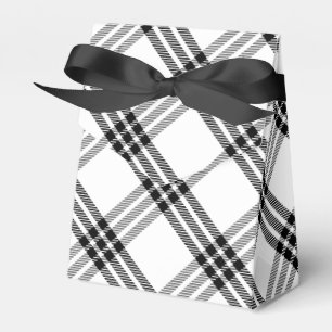 Black & White Buffalo Check Favour Box