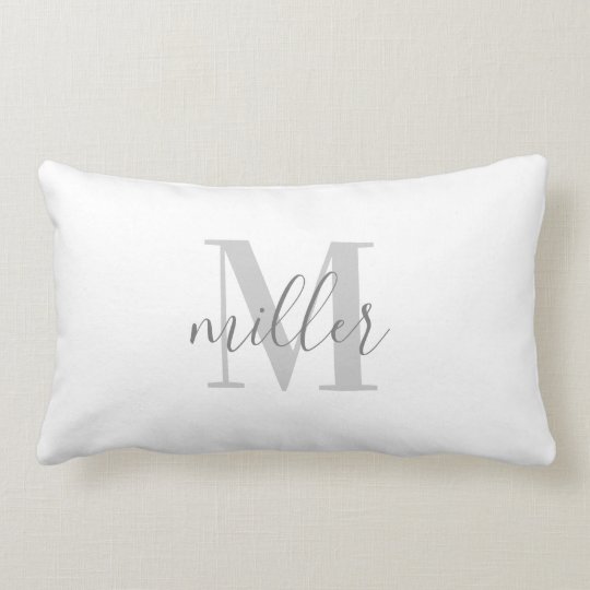 Black White Buffalo Plaid Monogram pillow featuring the name PENNY