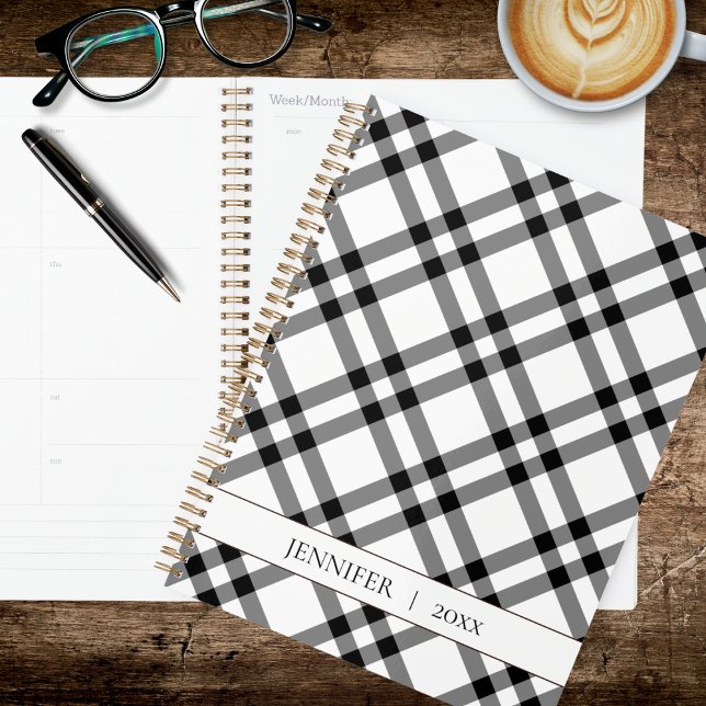 Black & White Buffalo Plaid Planner (Creator Uploaded)