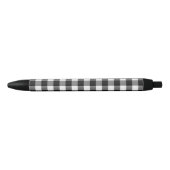 Black White Buffalo Plaid with Twill Black Ink Pen (Front)