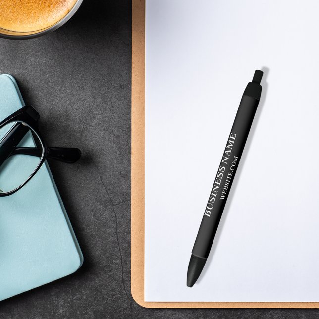 Black white busines name website ink pen (Creator Uploaded)