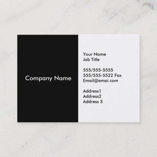 Black White Business Cards (Front)