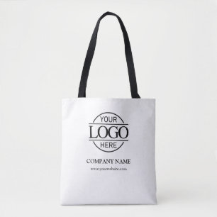 Black & White Business Corporate Logo Promotional Tote Bag