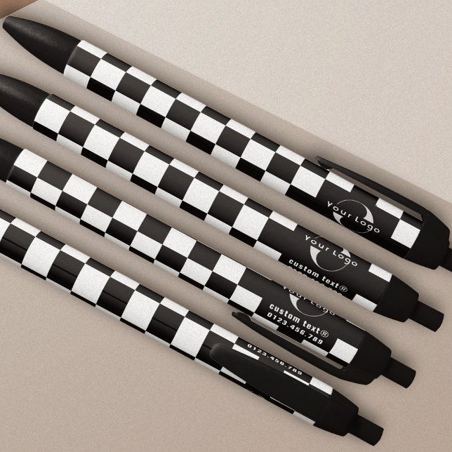 Black & white Business logo Company brand Checkers Black Ink Pen (Creator Uploaded)