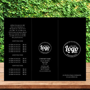 Black & White Business Logo Trifold Brochure