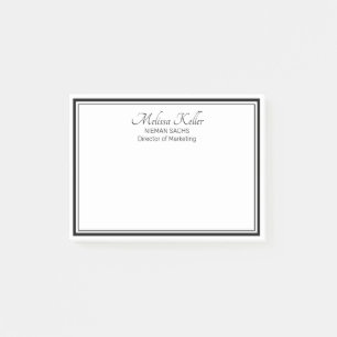 black white business marketing custom post-it notes