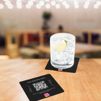 Black white business name qr code instagram