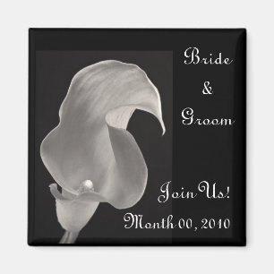 Black & White Calla Lily Magnet