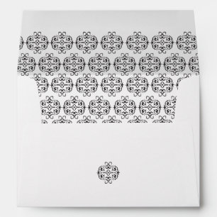 Black & White Calligraphy 5x7 Wedding Invitation Envelope