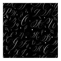 Black & White Calligraphy Alphabet Poster