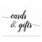 Black & White Calligraphy Cards & Gifts Sign