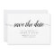 Black & White Calligraphy Save the Date Card