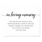 Black & White Calligraphy Wedding Memorial Sign