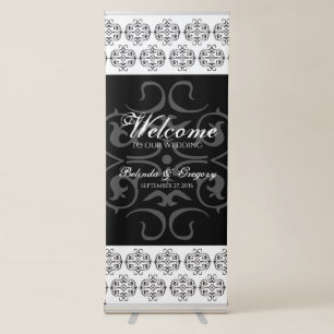 Black & White Calligraphy Wedding Welcome Sign
