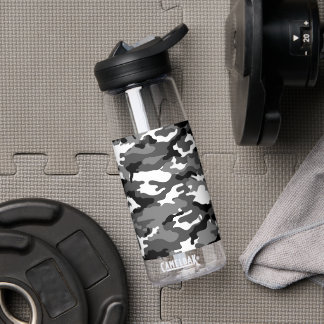 Black & White Camo Camelbak Water Bottle